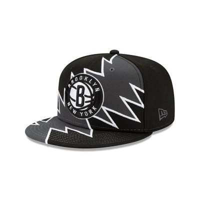 Brooklyn Nets Gorra | New Era NBA Flash 9fifty Snapback Cap Mexico - Negros
